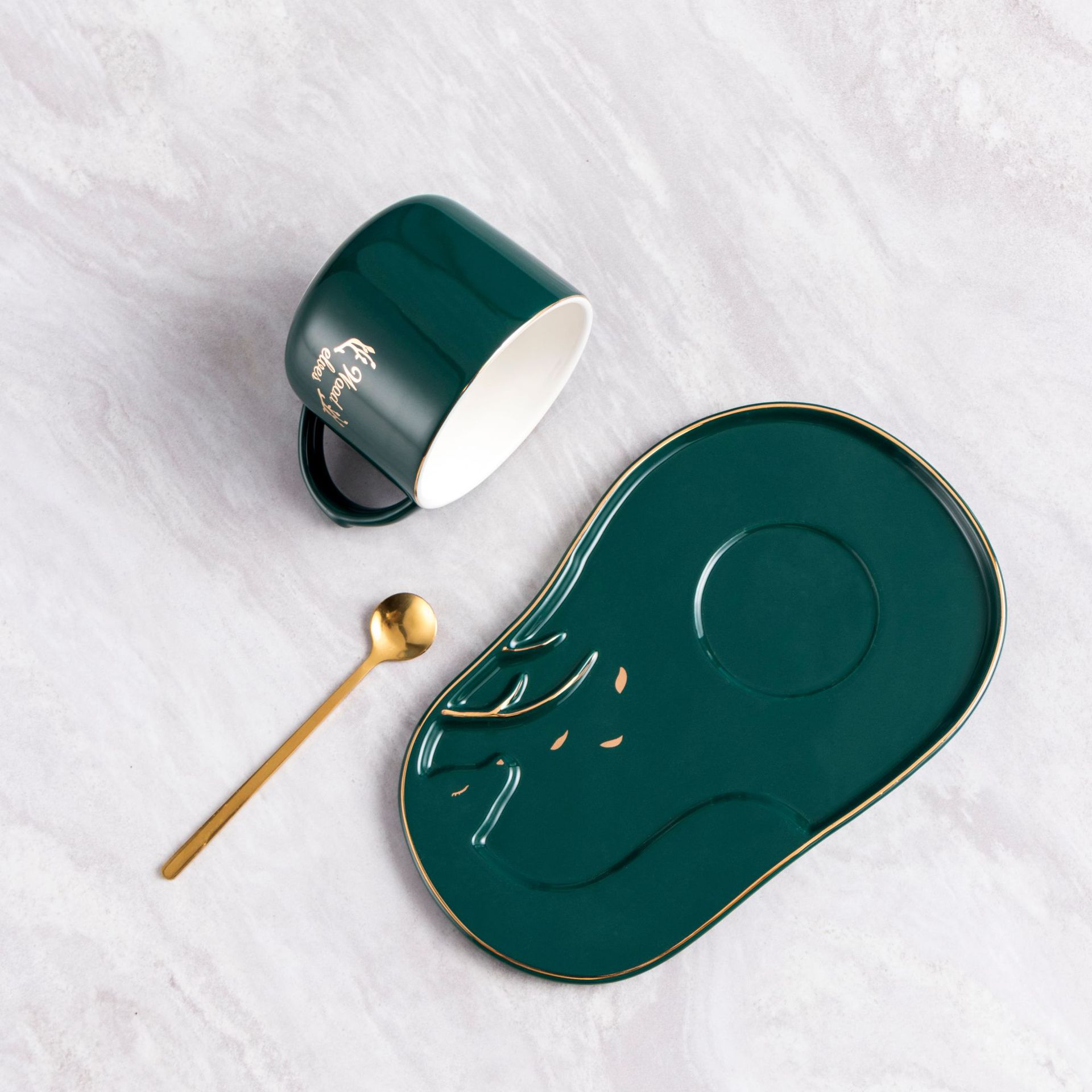 落叶托盘个性杯