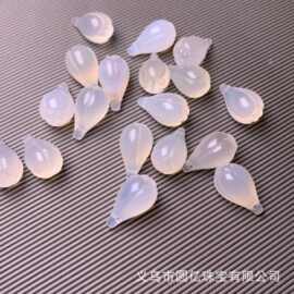 天然白玛瑙玉髓玉兰花苞古凤发簪汉服头饰手工diy半成品配饰批发