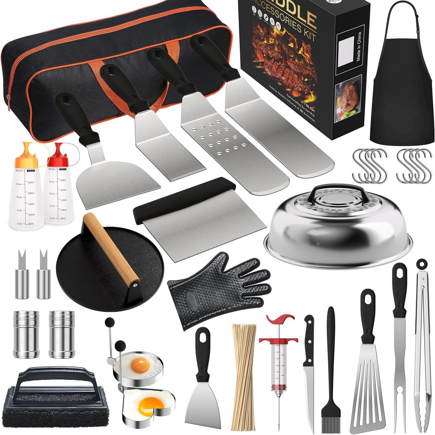 Transfronterizo Amazon spot set de herramientas de barbacoa al aire libre de acero inoxidable placa de parrilla set de herramientas de barbacoa