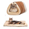 Amazon hot selling can wash the dog's nest removable cat nest long plush deep plush, deep sleep, warm cushion spontaneous hot cat nest