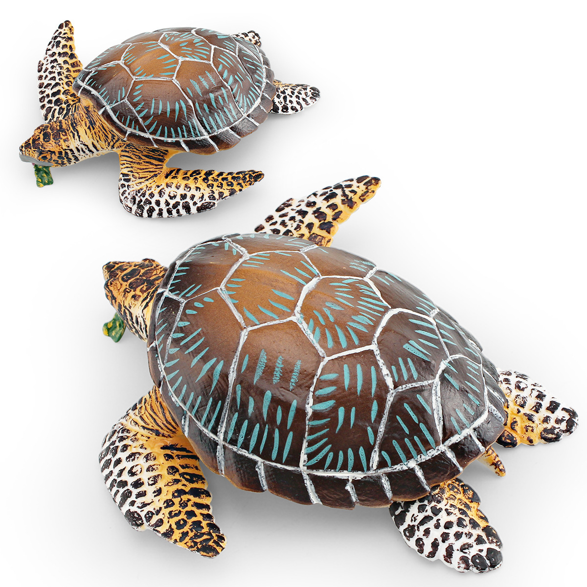 跨境仿真海洋動物海龜動物模型兒童科教認知海底生物龜類擺件玩具