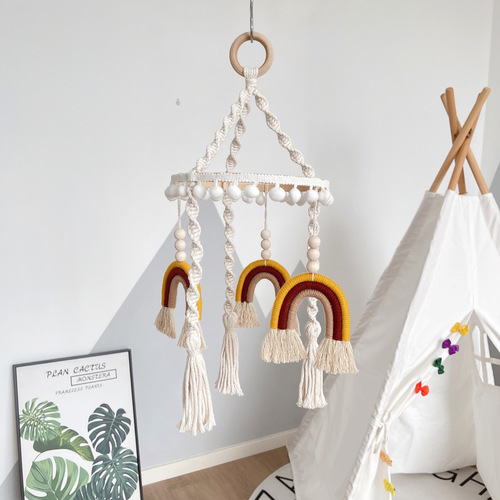 Rainbow starry sky ins wall hanging decoration B&B children's room aerial balance pendant indoor living room creative pendant