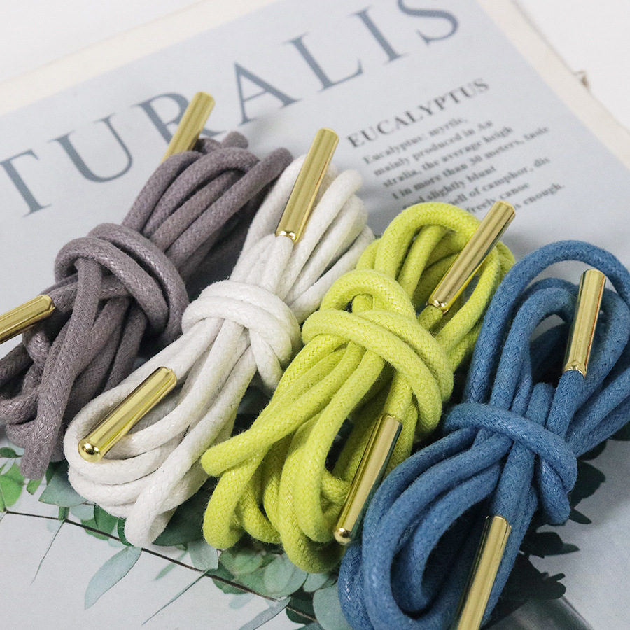 Kurojin redondo de algodón sólido de cera cordón de zapato de 3,5 mm botas Martin botas de cuero botas de herramienta botas accesorios de zapato de cera fina