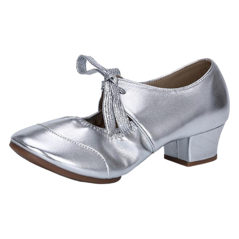 Zapatos de Baile Latino Transfronterizos, Zapatos de Baile de Salón de Punta Baja con Suela Suave, Zapatos de Baile Modernos de Boca Poco Profunda para Mujer 2025