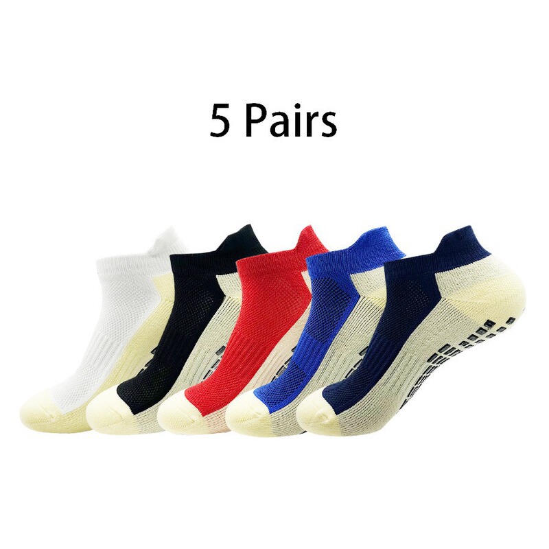 Cross-border Hot-selling Short Football Socks Professional Competition Sweat-absorbent and Deodorant Dispensing Non-slip Football Sports Boat Socks Running Socks