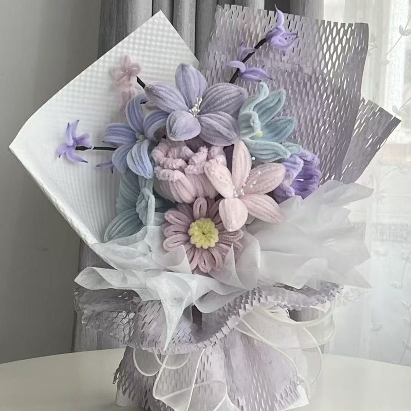 ツイストスティックブーケ素材パッケージ DIY 模擬バラ親友やガールフレンドの卒業式の花束ギフトとして|undefined