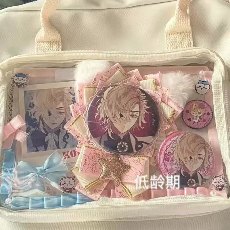 Wudong Style [After Class] Повседневная универсальная прозрачная сумка для боли, ручная сумка через плечо из холста, большая вместительная сумка для галстука