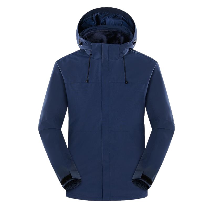 Hombres y mujeres al aire libre abrigo de color nuevo chaqueta encapuchada chaqueta 90 blanco de lana de terciopelo blanco costura de revestimiento prensado