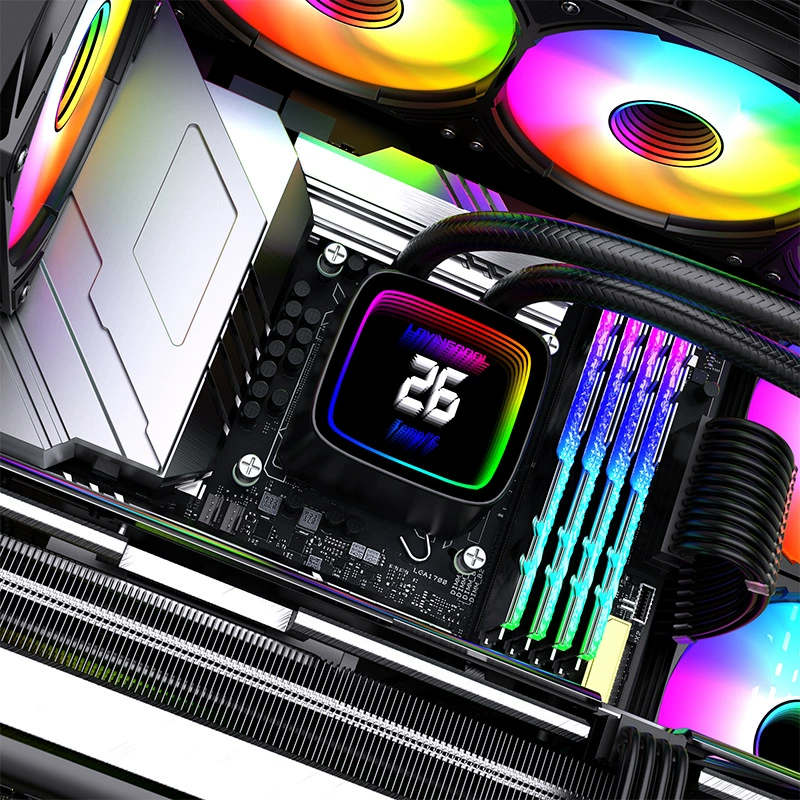 360 water-cooled CPU radiator 120240 temperature display liquid-cooled ARGB computer multi-platform AMD universal INTER