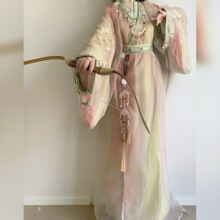 花锦辞原创<醒春> 重工刺绣交领大袖衫直裾长衫日常超仙汉服套装