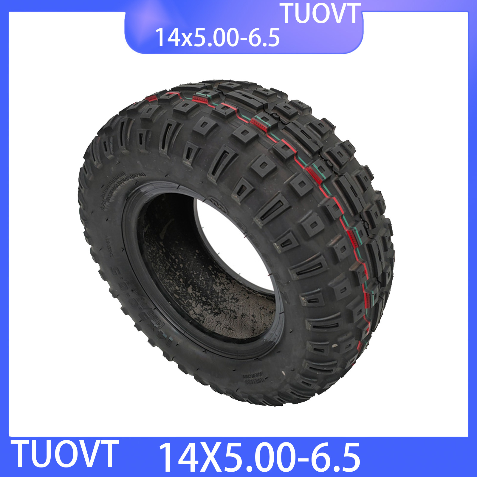 电滑板车 踏板车配件轮胎14x5.00-6.5越野真空胎14寸
