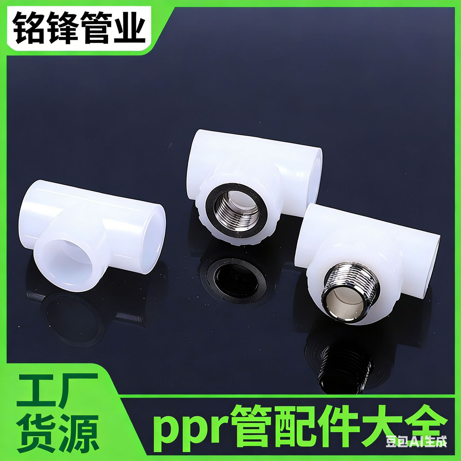 定制PERT管件接头直接管件接头水管接口内丝外丝三通连接管件