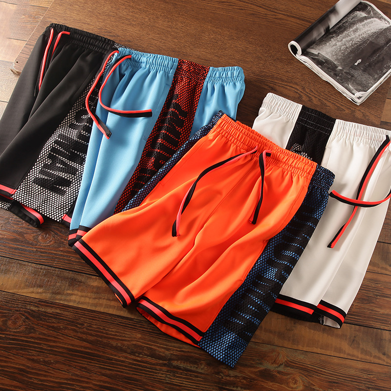 通勤可穿！网面拼接自留推荐外贸男装工装中裤五分裤运动休闲短裤