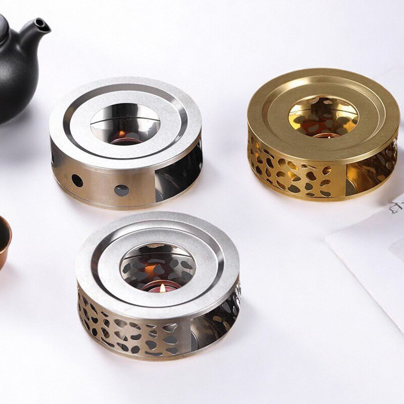 Stainless steel tea warmer candle heating coffee warmer household heating base boiling scented tea insulation hot tea warmer