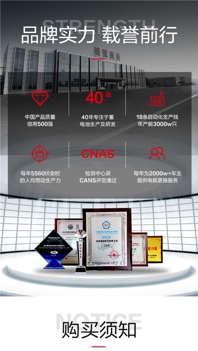 Camel Battery Is Suitable for Wuling Hongguang Van, Car, Sedan 12V45Ah Car Battery