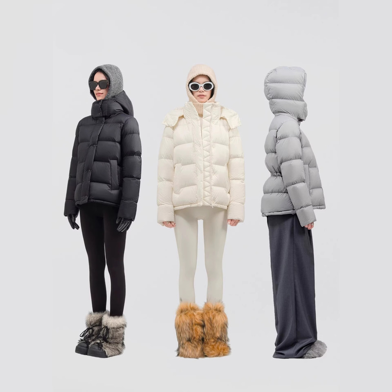 Lu Brand Same Style 90% White Duck down 2025 Winter Five-Panel down Jacket for Women, Fluffy Down, Triple Protection, Thickened, Warm Coat Lu Brand Same Style 90% White Duck down 2025 Winter Five-Panel down Jacket for Women, Fluffy Down, Triple Protection, Thickened, Warm Coat