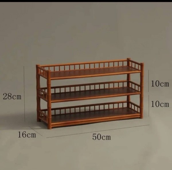 Sostenedor de taza de té sólido de bambú Juego de té chino estante de almacenamiento juego de Té arte estante de almacenamiento juego de té de bambú estante antiguo al por mayor