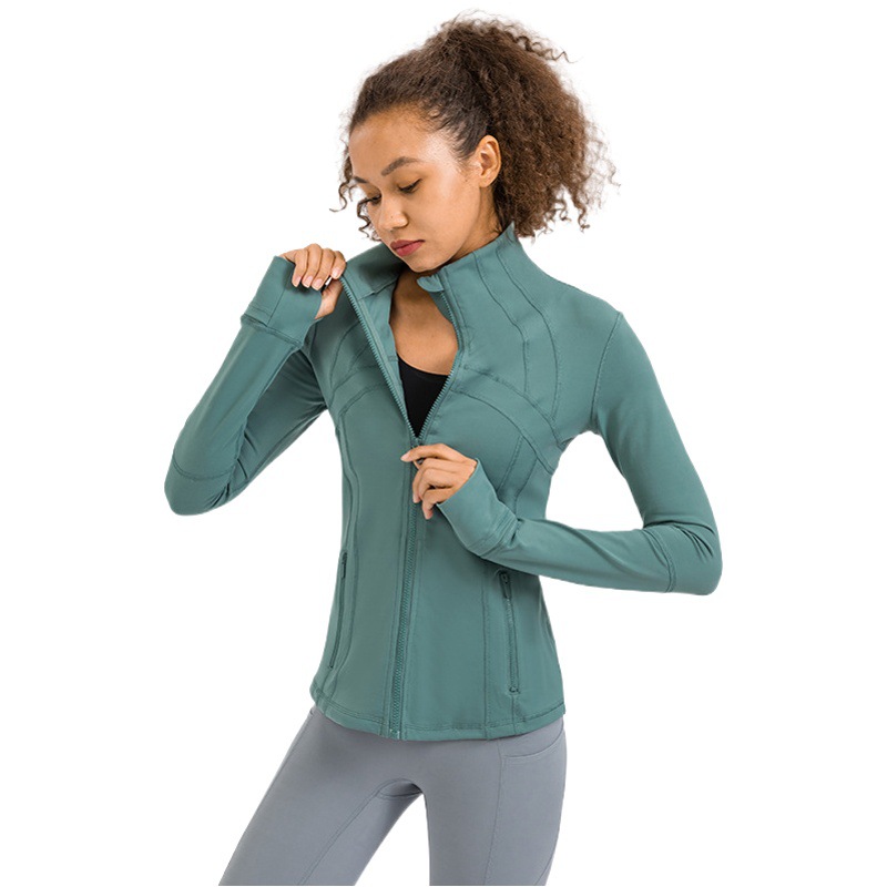 New Autumn and Winter Yoga Sports Jacket for Women, Elastic Running Fitness Yoga Clothing, Long-Sleeved Top Jacket Z18031
