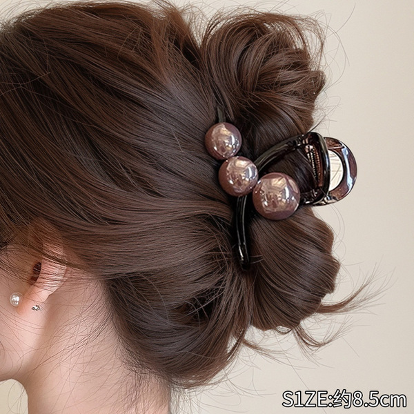 Suitable for small amount of hair grip clip medium high sense 2025 new hair clip female back of the head coil hair shark clip headdress