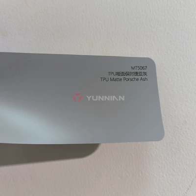 Auto Color Change Film: matte finish car wrap, satin - tpu-matte-porsche-gray-15215m