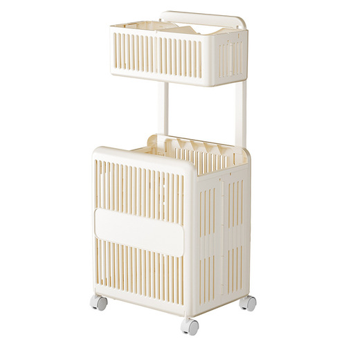 Foldable Laundry Basket for Home Use, Floor-Standing Clothing Organizer, Portable Multi-Tiered Dirty Clothes Bin for Bathroom and Laundry Room