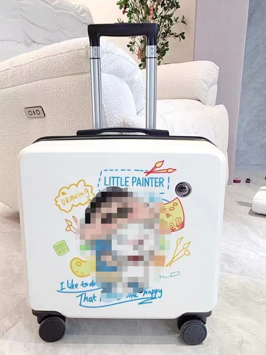 Maleta infantil de gran capacidad de 20 pulgadas con logotipo personalizable, maleta con ruedas versátil para uso diario, maleta de viaje al por mayor