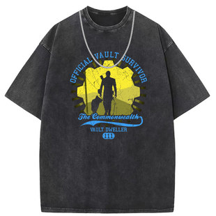Vintage old vintage cotton short sleeve T-shirt women's foreign trade fashion plus size original custom