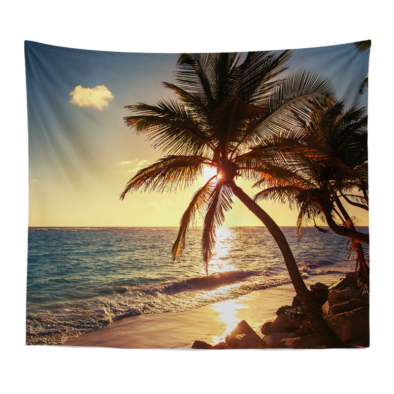 Exportación Comercio exterior Piel de camarones Amazon Fondo tela nórdico paisaje abstracto pintura dormitorio decoración colgante tela entrega de una sola pieza