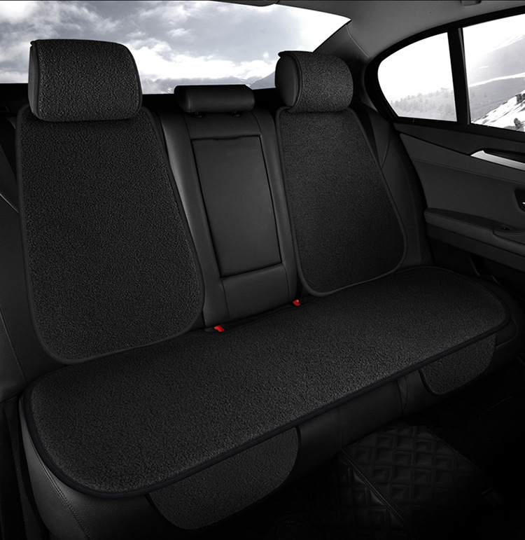 New winter teddy velvet warm car seat cushion fleece-lined thickened non-slip tie-free universal small waisted car seat cushion