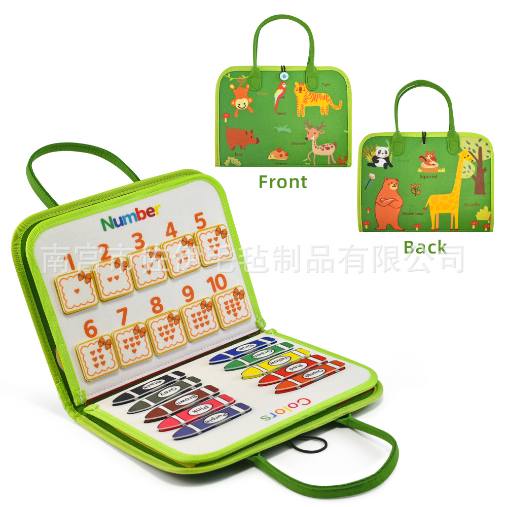 国境を越えたアマゾンドレッシングフェルト早期教育ボード子供の教育活動ボードモンテッソーリフェルト忙しい学習ボード