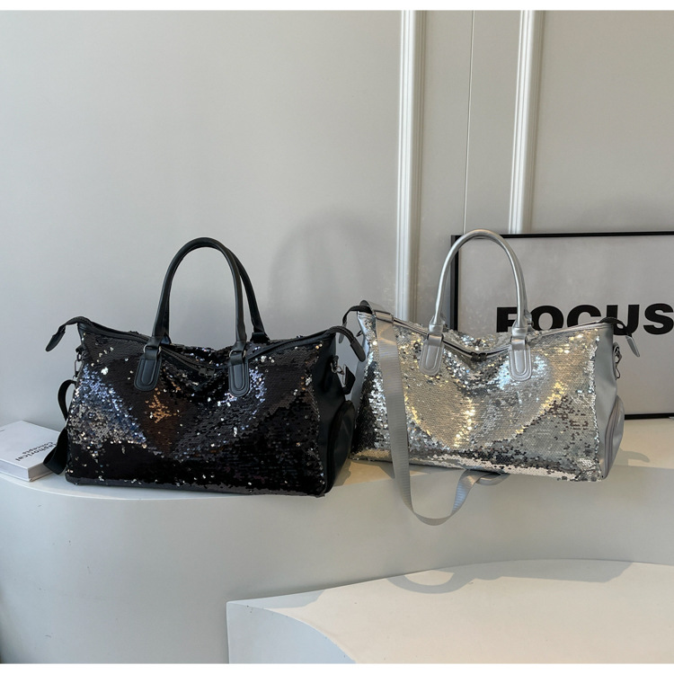 Top Handle Strap Type Unisex Basic Solid Color Pu Leather Travel Bags
