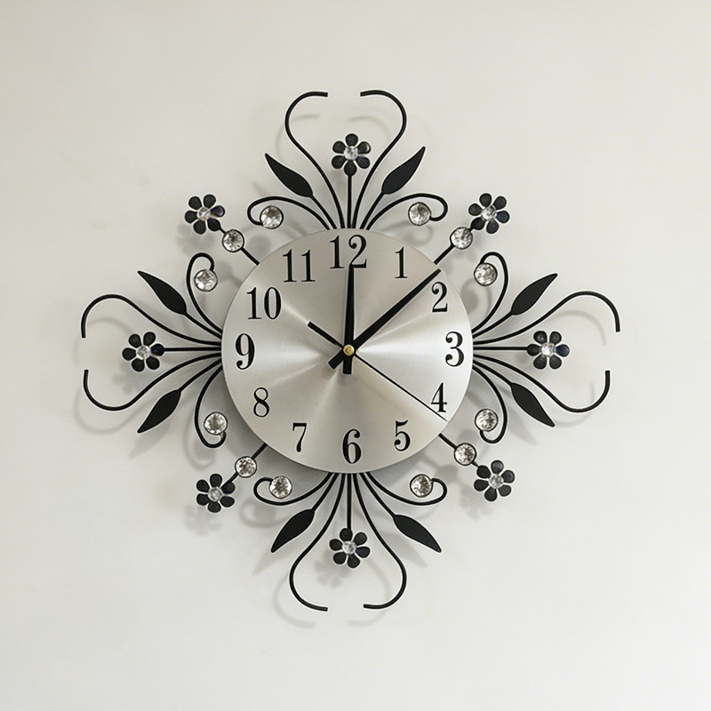 국경을 넘는 인기 상품, 소형 철제 벽시계, 거실용 패셔너블하고 심플한 장식, 가정용 무소음 인터넷 인기 시계