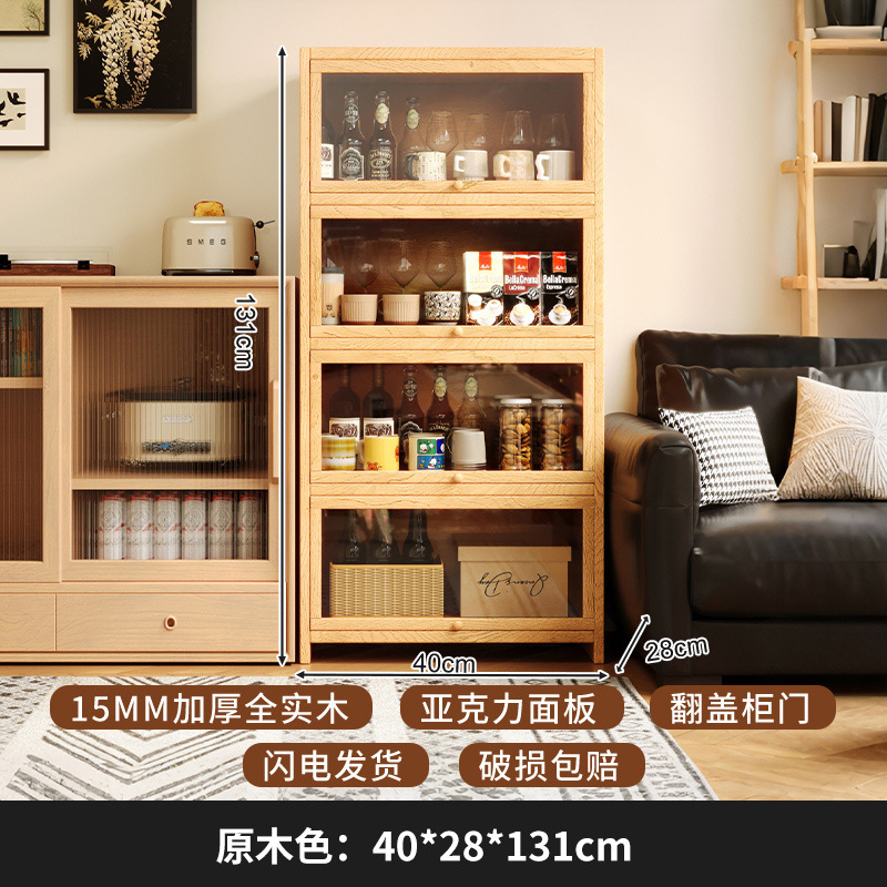 Portavasos de madera de estilo medio, mesa de comedor, estante de almacenamiento de tazas, taza de café, taza de agua, taza de té, armario de almacenamiento a prueba de polvo