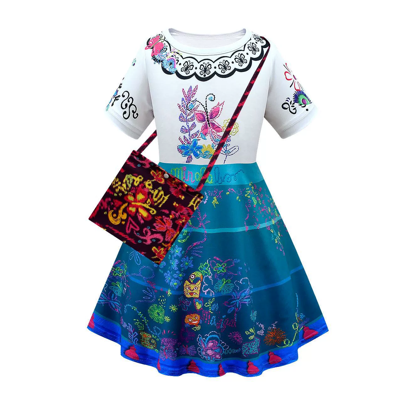 2021 New Charm Mirabell Madrid Animation Costume Girls Princess Dress Halloween Carnival Cosplay Costume long skirt top design for baby girl