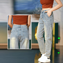 男秋季微宽松九分男士牛仔裤小直筒休闲破洞复古修身时尚抖音爆款
