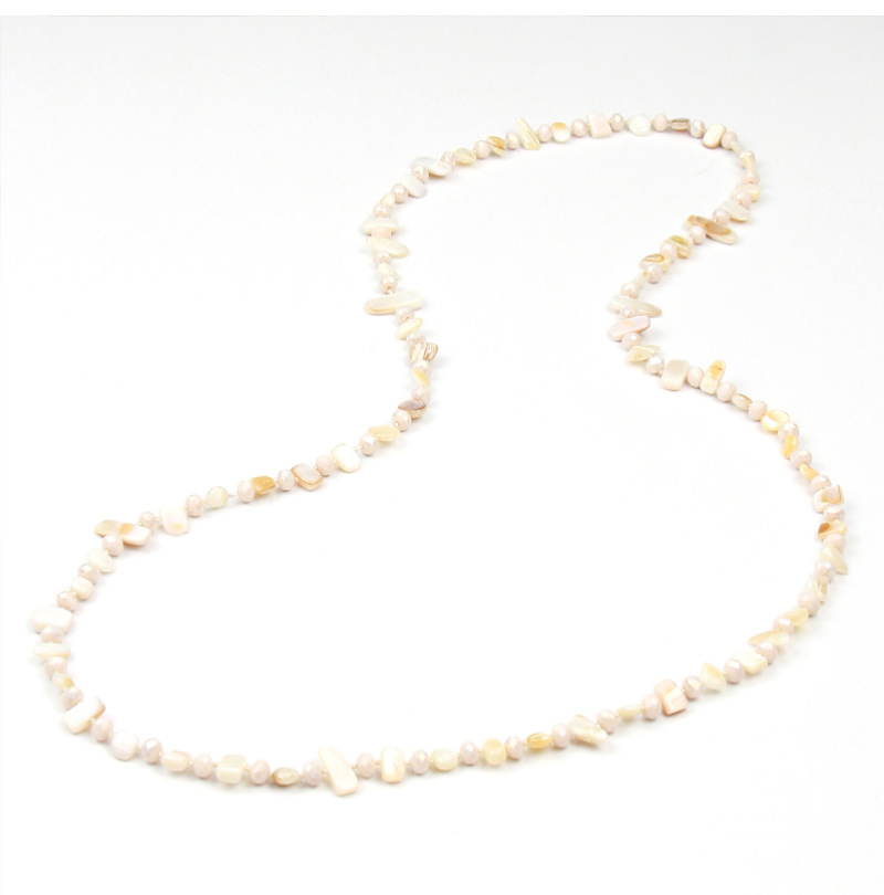 75g Weight Necklace Classification Shell Chain Material Beaded Chain Chain Type 1 Piece Quantity Festival Occasion Shell Material Geometric Pattern Women's Gender Vacation, Simple Style Style Vacation Simple Style Geometric Shell Beaded Chain Beaded Necklaces Wholesale 11
