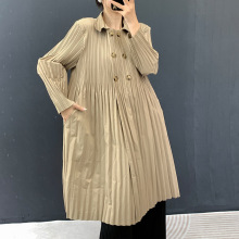 2025三宅秋季新款韩国东大门宽松女装外套中长款双排扣风衣女