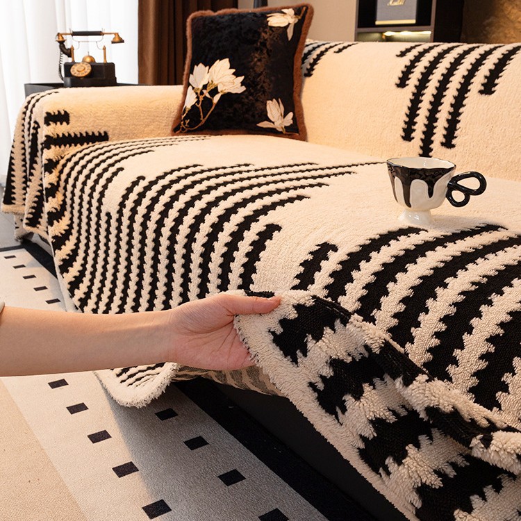 Autumn and Winter New Style Soft Velvet Sofa Cover All-Inclusive Full Cover Sofa Cushion Living Room Cover Dust Cover