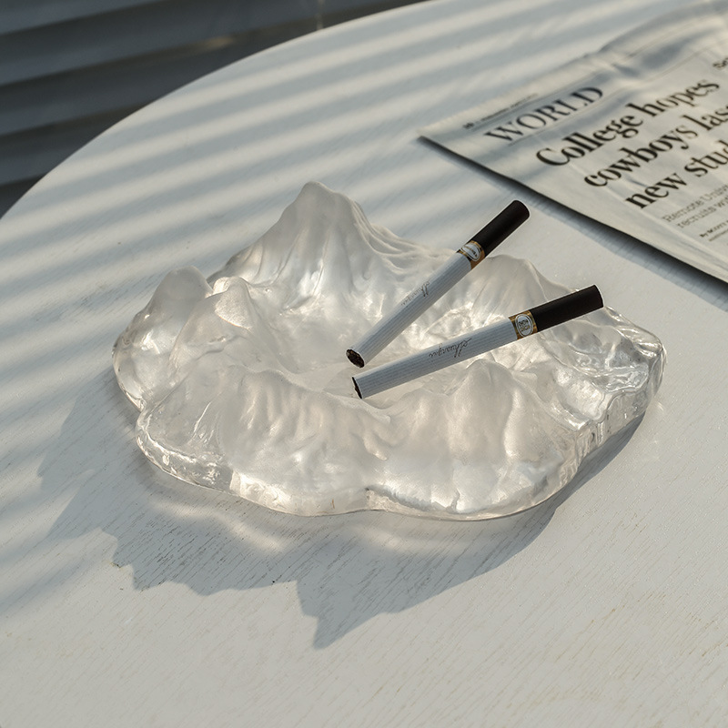 Creative brand glass matte ashtray for office