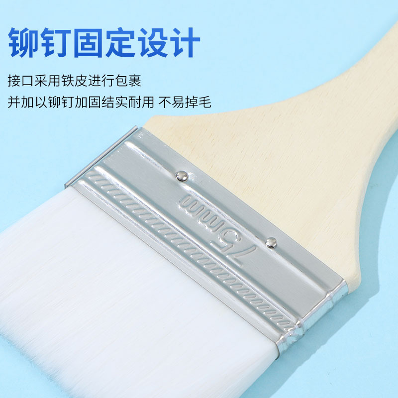 Cepillo de alambre de agua, mango de madera personalizado, pintura acuosa, cepillo especial, herramienta de recubrimiento, cepillo de pintura, cepillo de parrilla de alambre de nylon