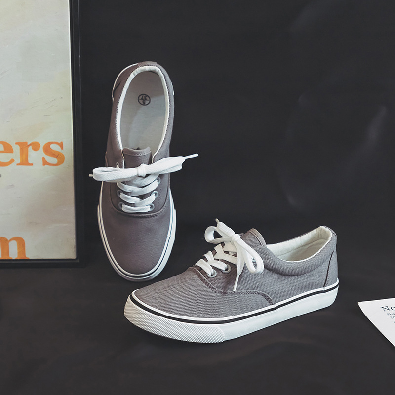 Harajuku versátil zapatos blancos para mujeres 2026 nuevos zapatos de skate super caliente para parejas zapatos de lona de color sólido calzado casual vulcanizado image 10