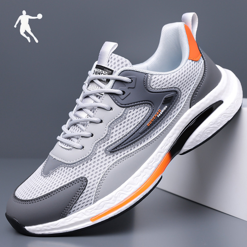 Jordan Sports Shoes Men's Shock-Absorbing Running Shoes 2026 Autumn and Winter New Men's Shoes Leather Waterproof Walking Shoes for Middle-Aged and Elderly People