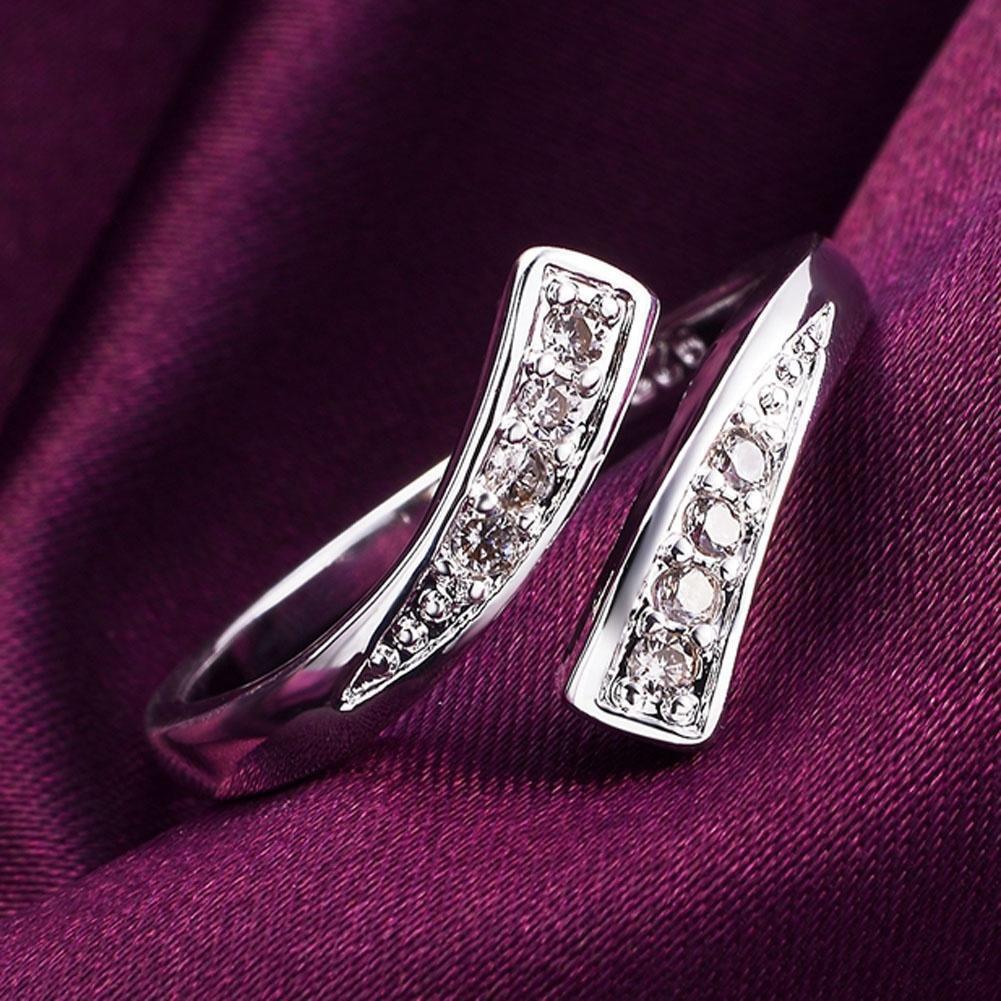 Micro-inlaid zircon opening ring European and American women's wedding ring cross-border fashion jewelry ring adjustable ring