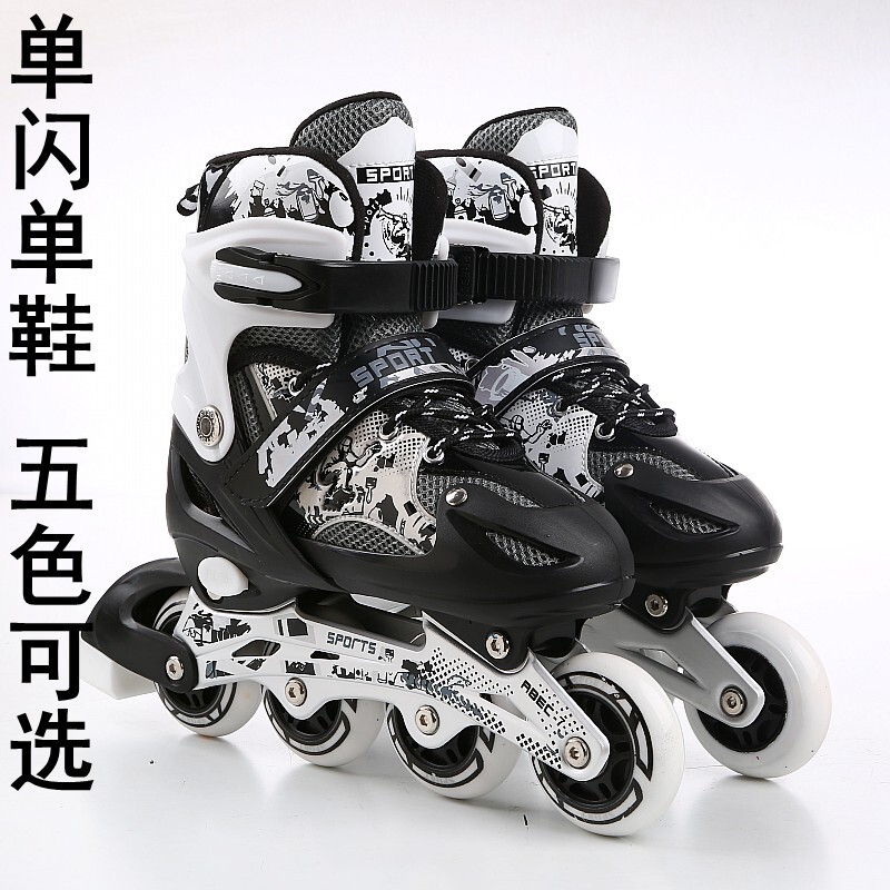 Manufacturer Wholesale Skates Children's Roller Skates Roller Skates Skates Adult Inline Adjustable Single Flash Shoes