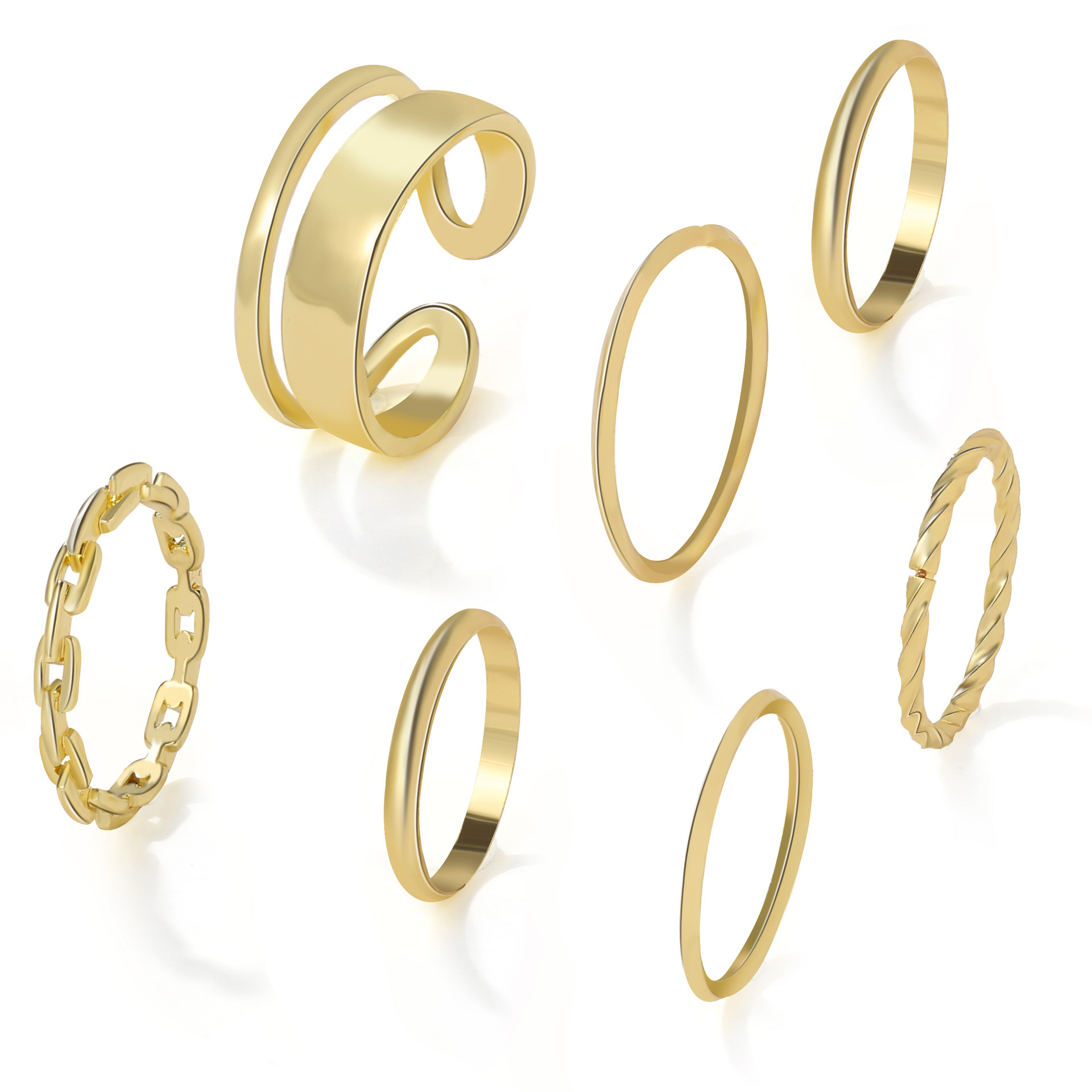 Minimalist Stackable Ring Set With Cubic Zirconia For Women_voghion.com