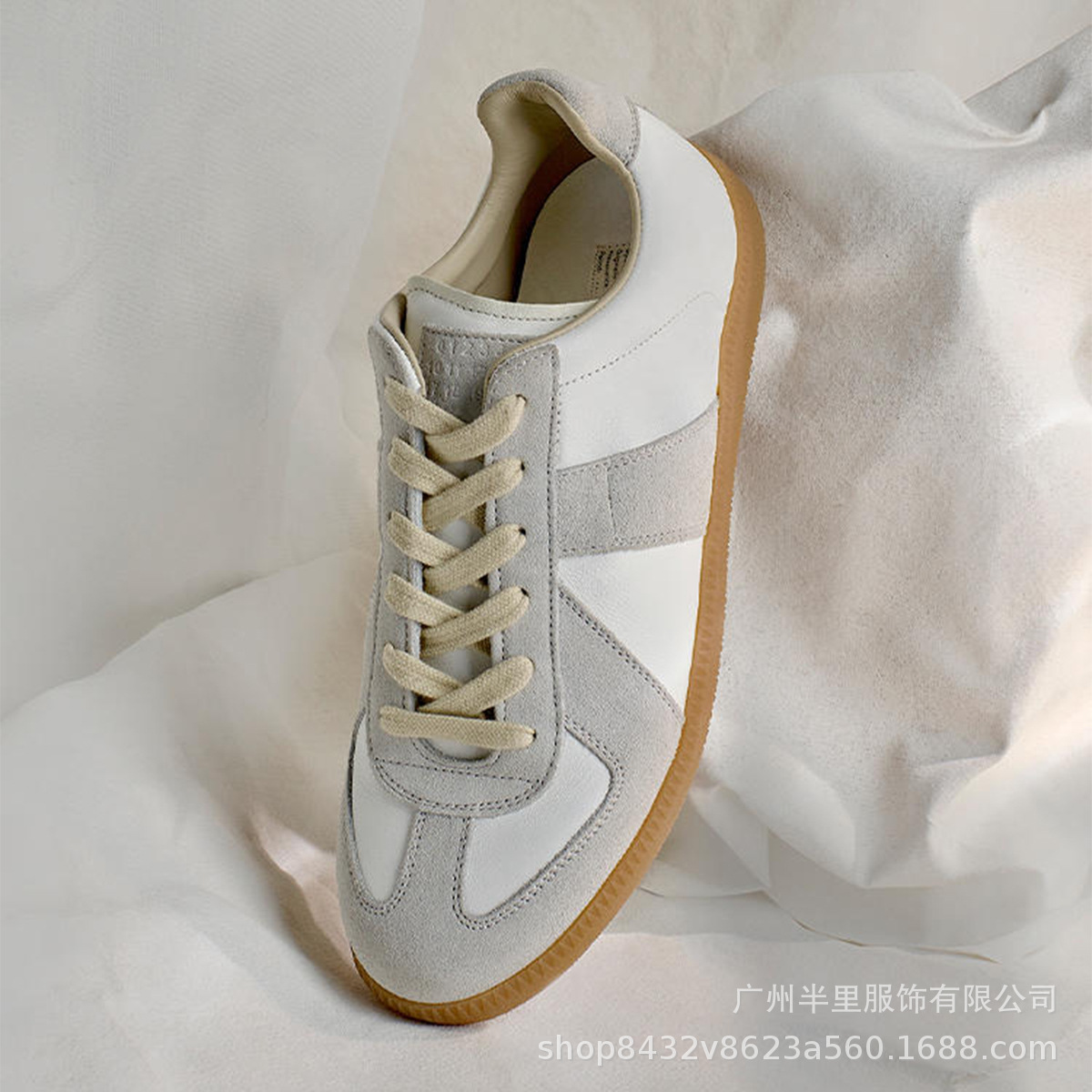 Zapatos de entrenamiento MM6 Magirade para hombres, zapatos de skate de altura de cuero genuino, zapatos blancos para mujeres, clásicos retro de verano transfronterizos