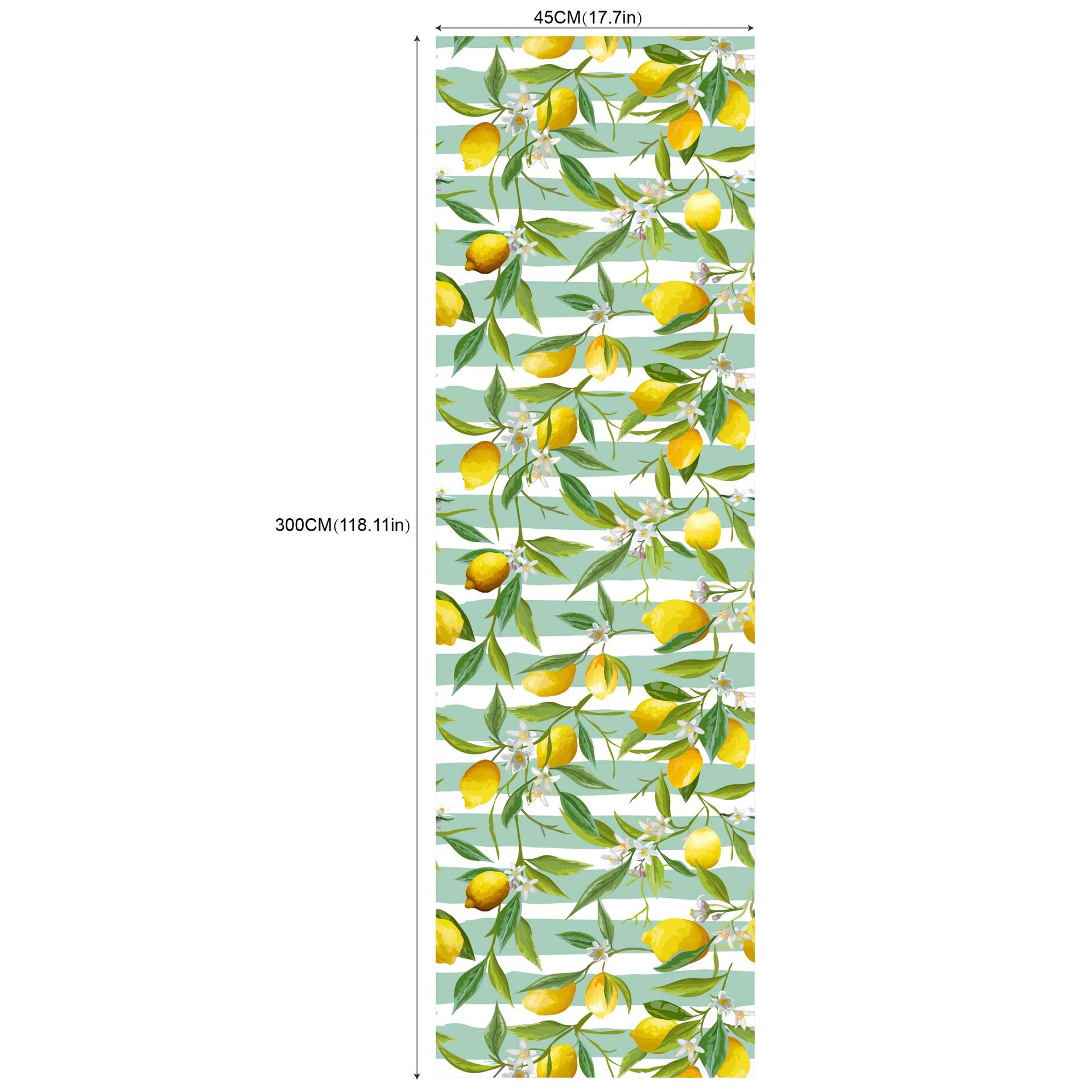 Fresca verde planta flor hoja limón autoadhesivo papel pintado dormitorio Hotel decoración papel pintado RW181-200