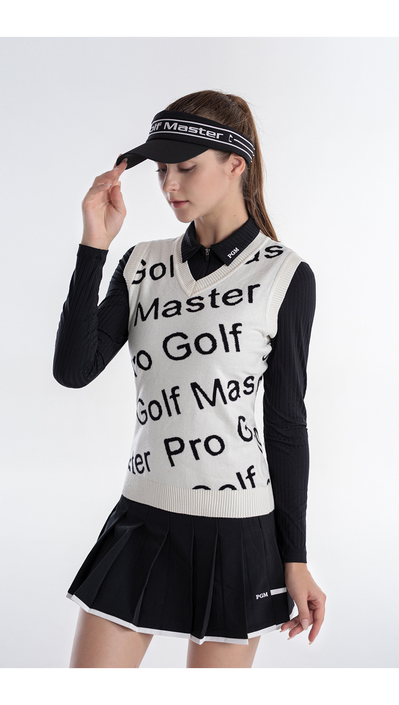 Áo vest len cổ chữ V thêu hoa nữ PGM – giữ ấm mùa thu đông — QZ095-Màu đen, QZ095-màu trắng, YF637-màu trắng, Qz095-màu xanh hải quân chi tiết 10
