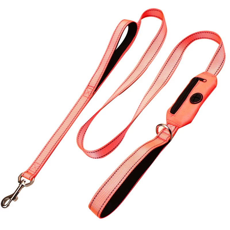 Собачий поводок (HABETLI) двуслойный Reflective нейлон, ширина 2.5 см, длина 150 см или 180 см