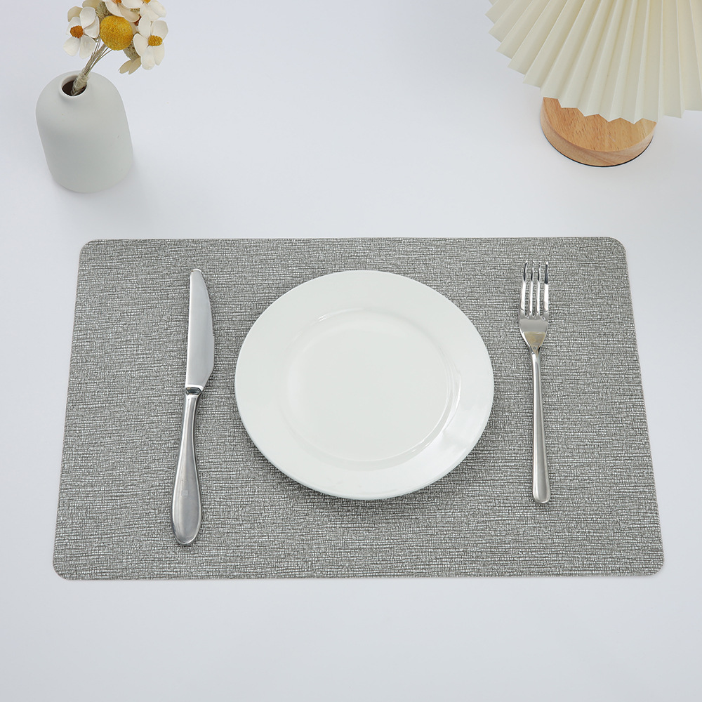 Cross-Border de cuero de grano fino mantel PVC impermeable a prueba de aceite aislado estera de mesa posavasos hogar Hotel Occidental mantel al por mayor